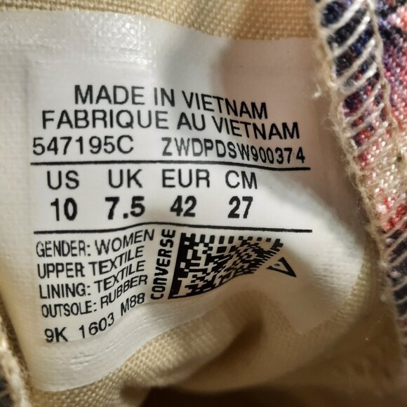 Converse Chuck Taylor All Star Lux Womens 10 Shoes Floral Print Hidden Wedge - Picture 10 of 10